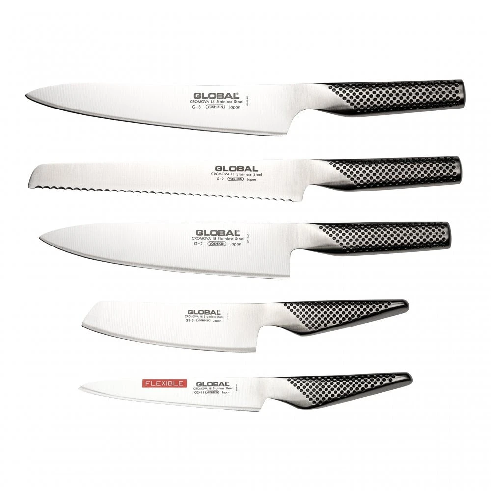 Global Knife Sets G-88/239511 Global 5 Piece Kitchen Knife Set With Storage Dock 4 Global Knife Sets G-88/239511 Global 5 Piece Kitchen Knife Set With Storage Dock - Image 2