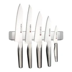 Global Ni 5 Piece Magnetic Rack Knife Set