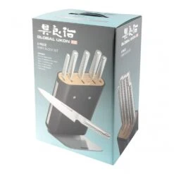 Global Ukon GU-656/6B Ukon 6pce Knife Block Set -Global Shop global ukon gu 656 6b ukon 6pce knife block set p1669 9267 image