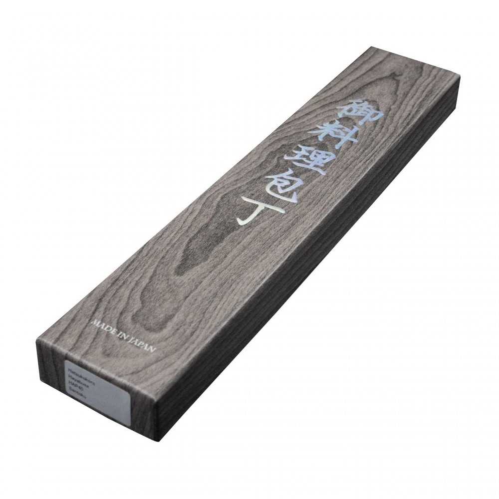 Hatsukokoro Hatsukokoro Kumokage Blue2 Kurouchi Damascus Petty 150cm With Teak Handle 6 Hatsukokoro Hatsukokoro Kumokage Blue2 Kurouchi Damascus Petty 150cm With Teak Handle - Image 4