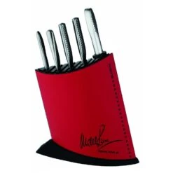 Michel Roux Jnr Global 7 Piece MRJ Knife Block Set In Red