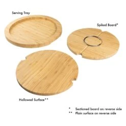 Rockingham Forest 5-in-1 Deluxe Bamboo Multi-board Set, Round -Global Shop rockingham forest 5 in 1 deluxe bamboo multi board set round p990 7019 image