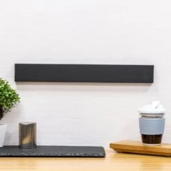 Rockingham Forge 45cm Magnetic Rubber Wood Knife Rack With Wall Fixings, Cherry Black -Global Shop rockingham forge 45cm magnetic rubber wood knife rack with wall fixings cherry black p995 4460 image