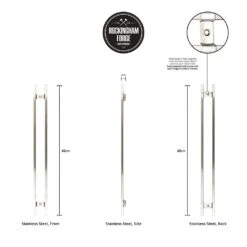 Rockingham Forge 60cm Magnetic Stainless Steel Knife Rack With 6 Utensil Hooks And Wall Fixings -Global Shop rockingham forge 60cm magnetic stainless steel knife rack with 6 utensil hooks and wall fixings p1000 4478 image